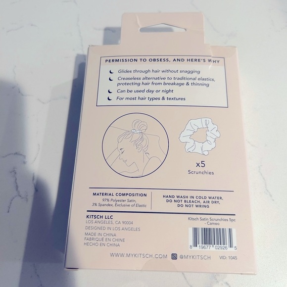 NWT Kitsch 5 piece satin scrunchie box - Picture 2 of 6
